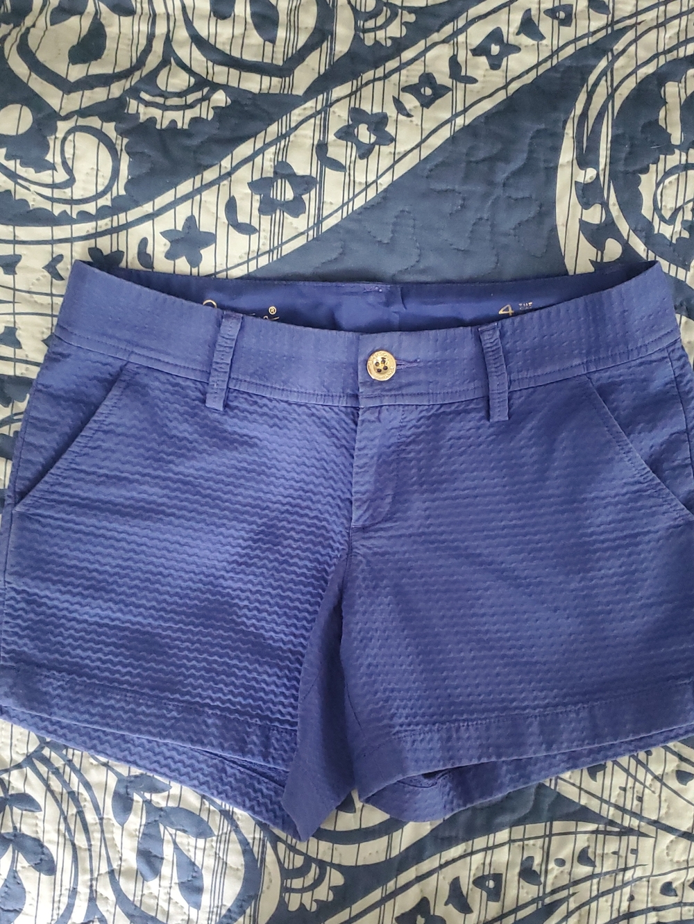 Lilly Pulitzer Callahan Royal Blue Textured  Shorts